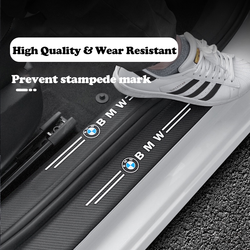 Set 4 Miếng Dán Cửa Xe Hơi Bằng Nẹp Dán Vân Carbon Chống Trầy Xước Bảo Vệ Bậc Cửa Xe Hơi/ Bảo Vệ Cốp Sau Xe Hơi Cho Nhiều Hãng Xe