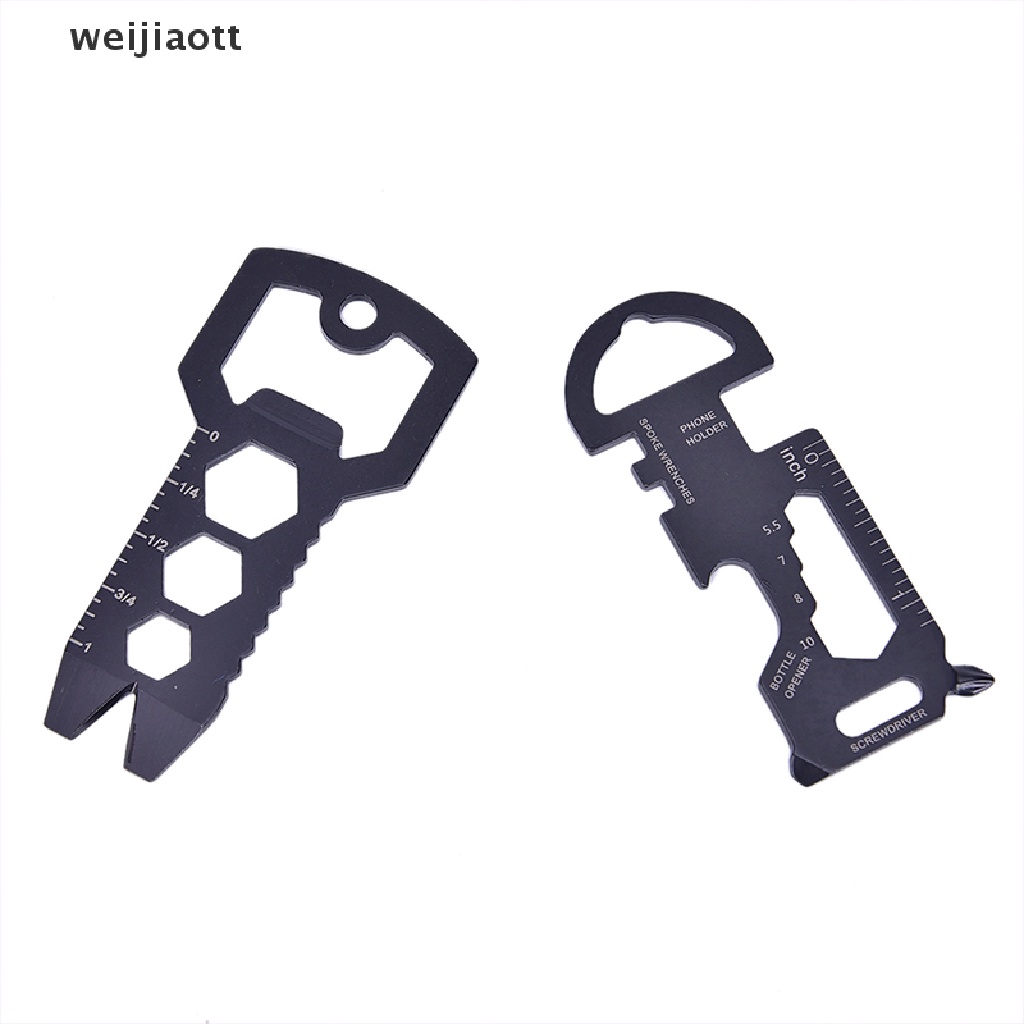 Weijiaott Outdoor Multi-function Tool Card Opener Keychain With Multi-purpose Gadgets Tool WT