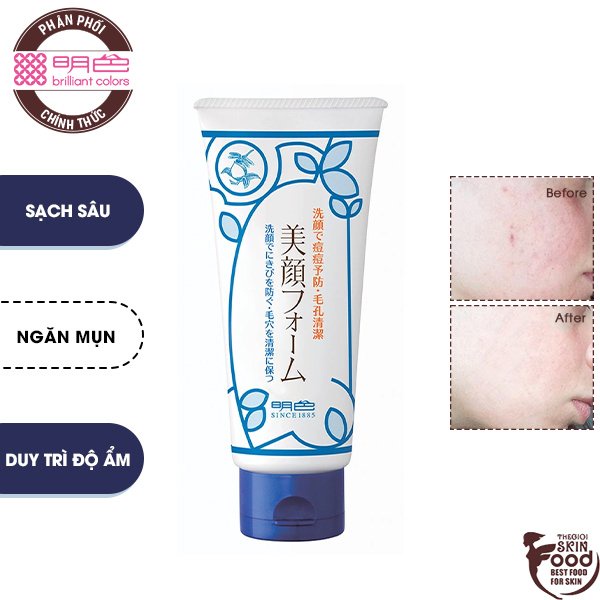 Sữa Rửa Mặt Tạo Bọt Ngăn Ngừa Mụn Meishoku Bigan Facial Wash.
