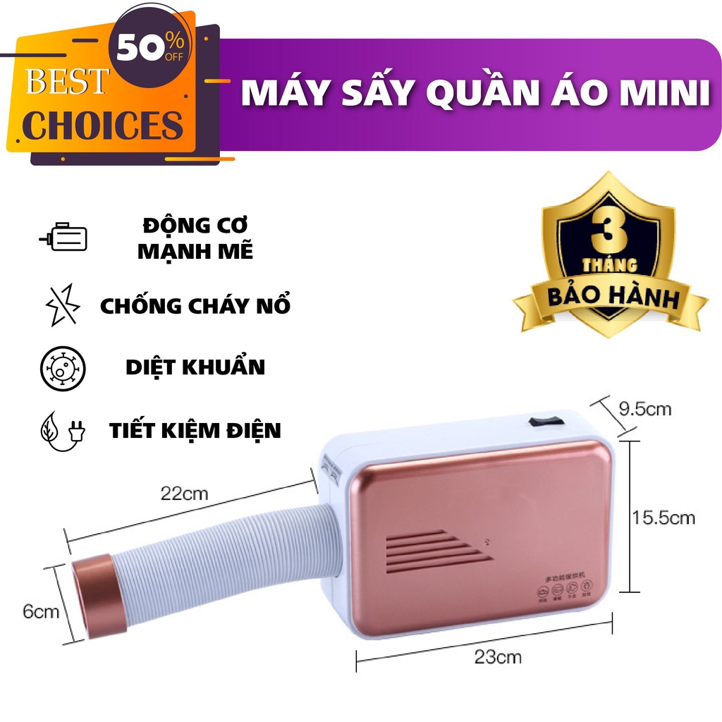 Máy sấy quần áo, chăn màn mini chuyên dụng