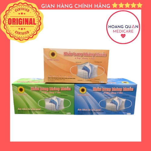 Khẩu trang y tế Hướng Dương 4 lớp 50 chiếc/ Hộp