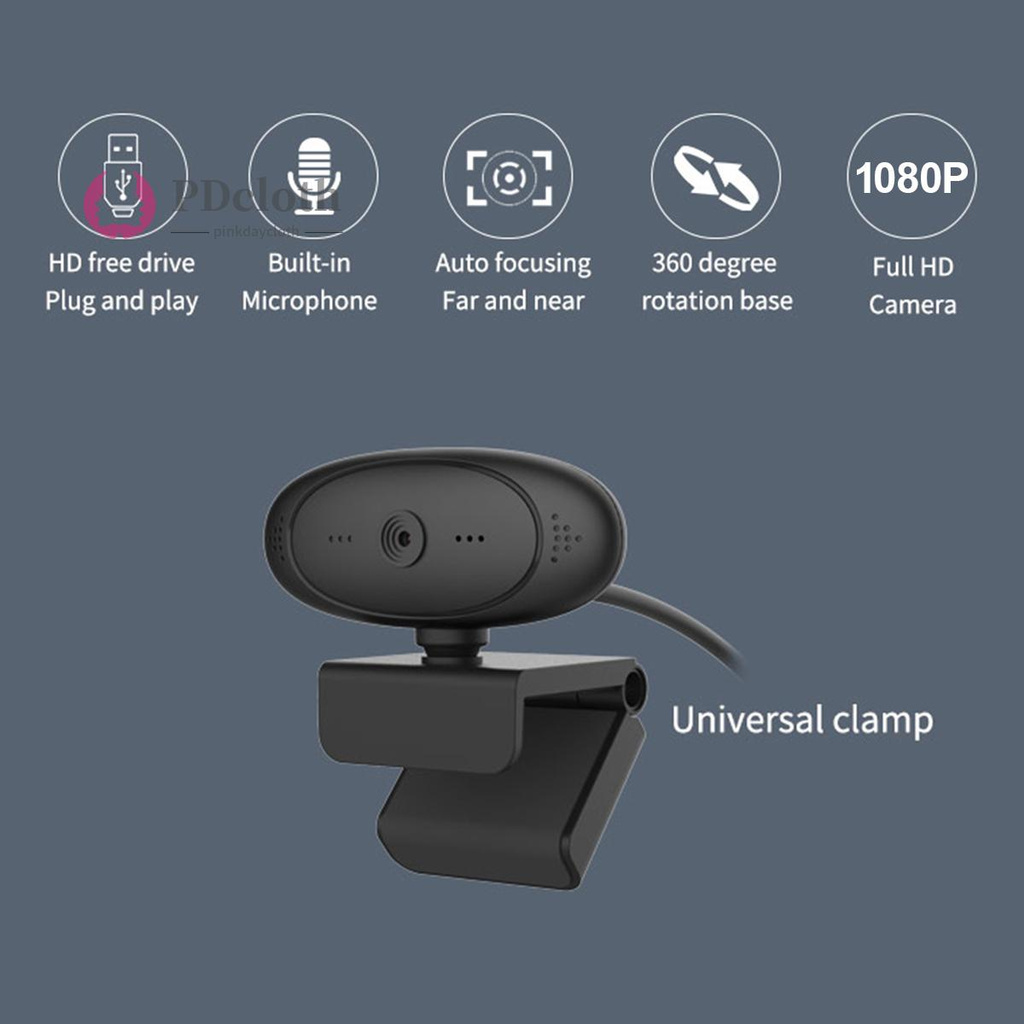 Webcam 1080p Hd 2 Mega Pixel Xoay 360 Độ Kèm Micro Tiện Dụng | BigBuy360 - bigbuy360.vn