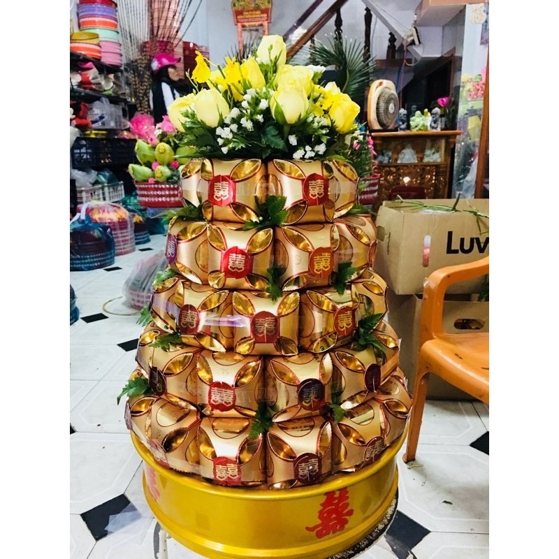 Combo 60 Hộp lục lăng đựng trà bánh socola trong ngày cưới
