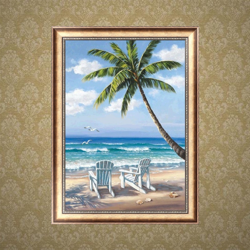 Bộ Tranh Đính Đá 5D Tự Làm Hình Phong Cảnh Biển