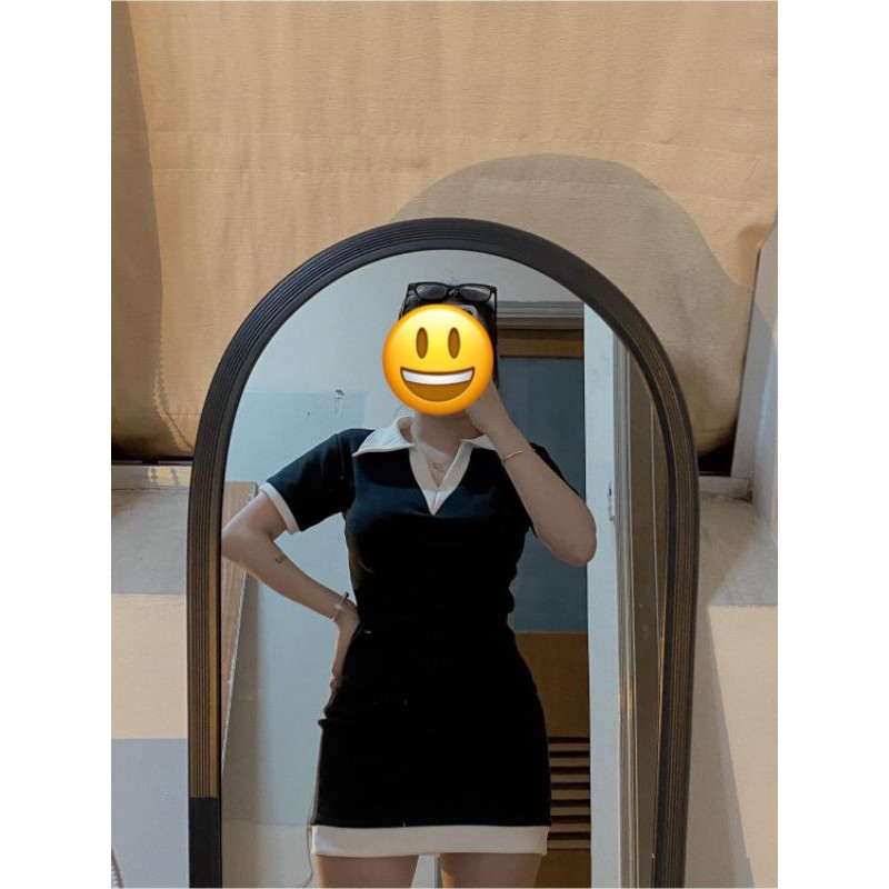 Váy polo body tay ngắn [ẢNH THẬT CUỐI] Chất len tăm co dãn cực xịn xò và cực tôn dáng- FREESHIP | BigBuy360 - bigbuy360.vn