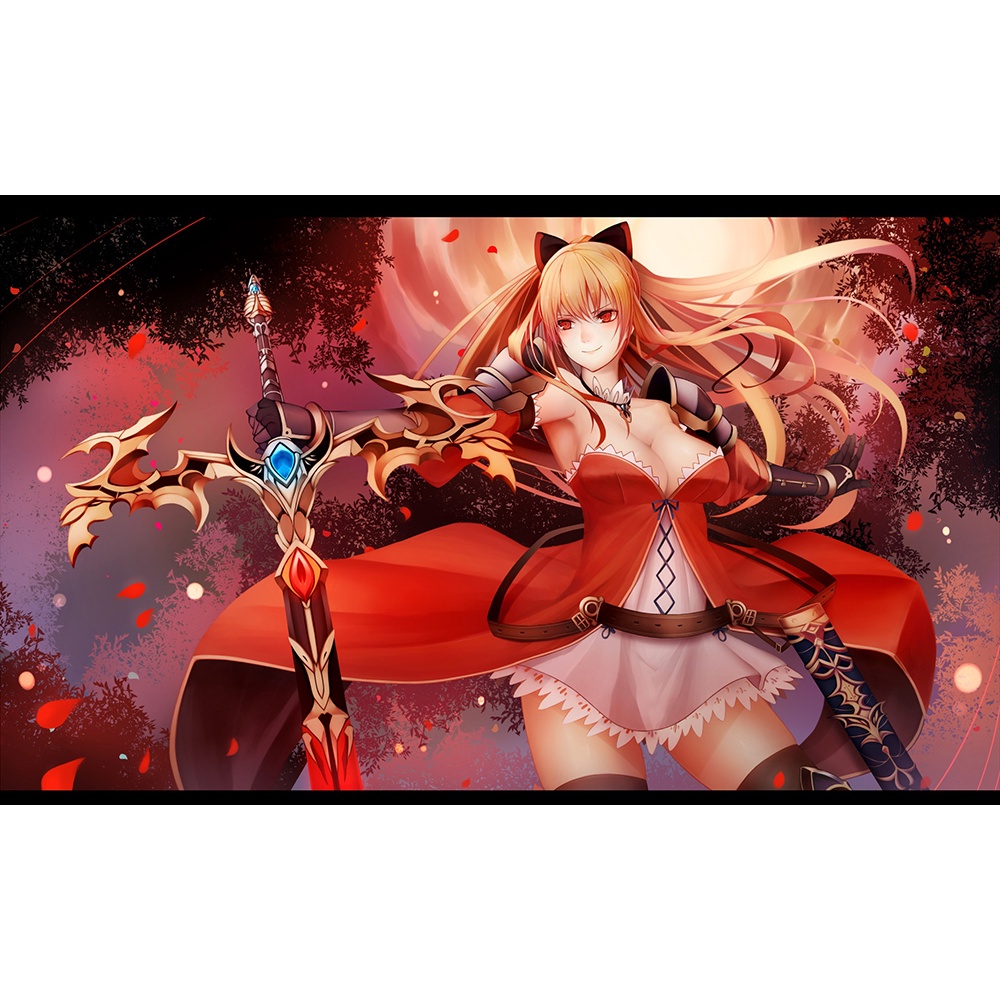 Poster A3 dán tường Anime, decal 30x42 trang trí có keo Granblue Fantasy Wallpapers 1