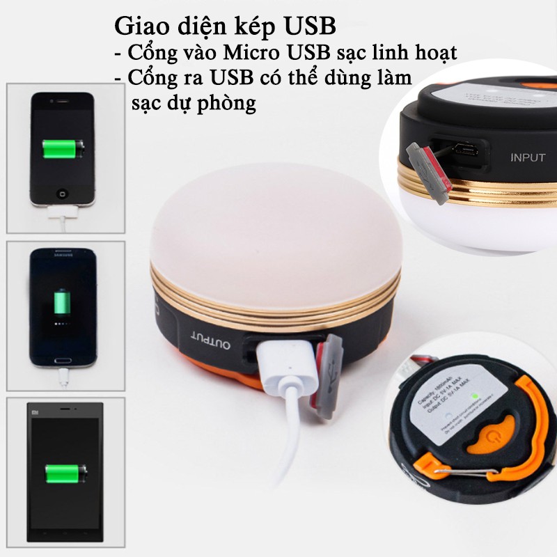 Đèn treo lều trại nhỏ gọn cắm sạc USB | BigBuy360 - bigbuy360.vn