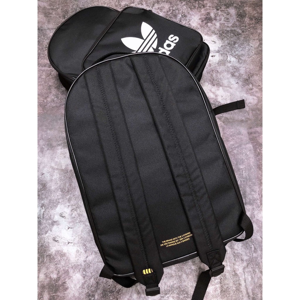 Ba Lô Thời Trang Trefoil Classic Backpack Gold &amp; White Logo B352