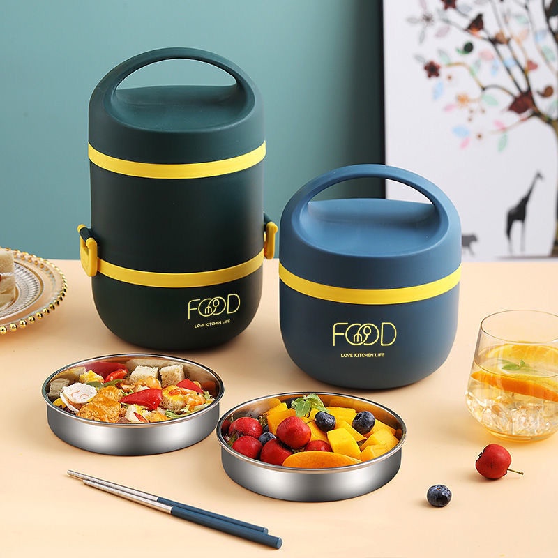 Hộp Giữ Nhiệt Đựng Cơm Trưa 1500ML/2700ML Bằng Thép Không Gỉ
