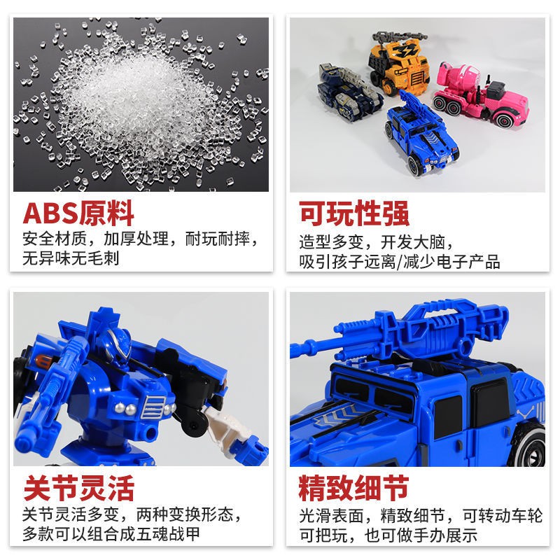 mẫu mới năm 2021♣┇△Transformers xe hơi rô bốt mini biệt đội đồ chơi kết hợp bộ xếp hình cậu bé quà tặng sinh nhật