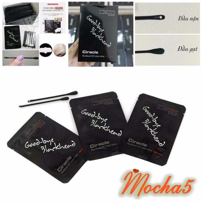 Sỉ hộp 20 miếng GOODBYE BLACKHEAD đẩy mụn thần kì kèm que nặn, gạt