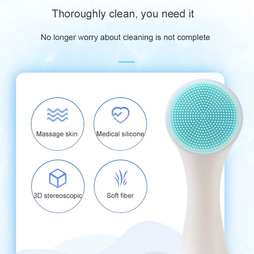 [Hàng mới về] Bàn Chải Massage Hai Mặt Làm Sạch Sâu Cho Da Mặt Bằng Silicon