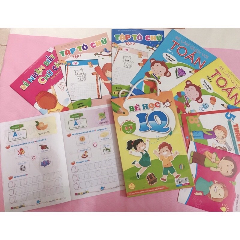Sách - Bé học IQ (Túi 8 cuốn dành cho trẻ 4 - 5 tuổi)