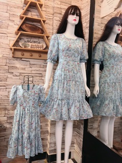 Set mẹ bé voan hoa nhí
