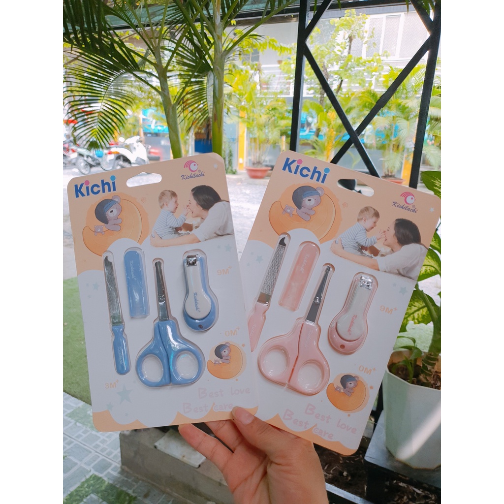 Bộ bấm móng tay / cắt móng tay cho bé sơ sinh Kichi 4 món tiện dụng