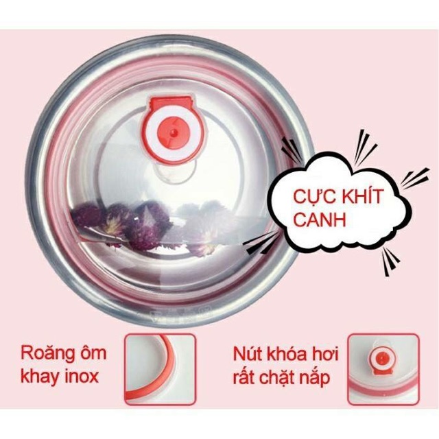 Hộp cơm cắm điện Lõi inox Playbear 3 ngăn đa năng | BigBuy360 - bigbuy360.vn