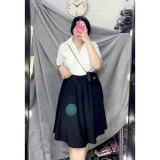 Chân váy xòe công sở nữ bigsize - V08