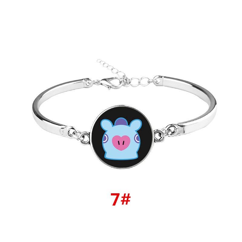 Nhập WAFATHANK10 giảm 10% tối đa 20K_ BTS KPOP BT21 Metal Bangle Vòng đeo tay