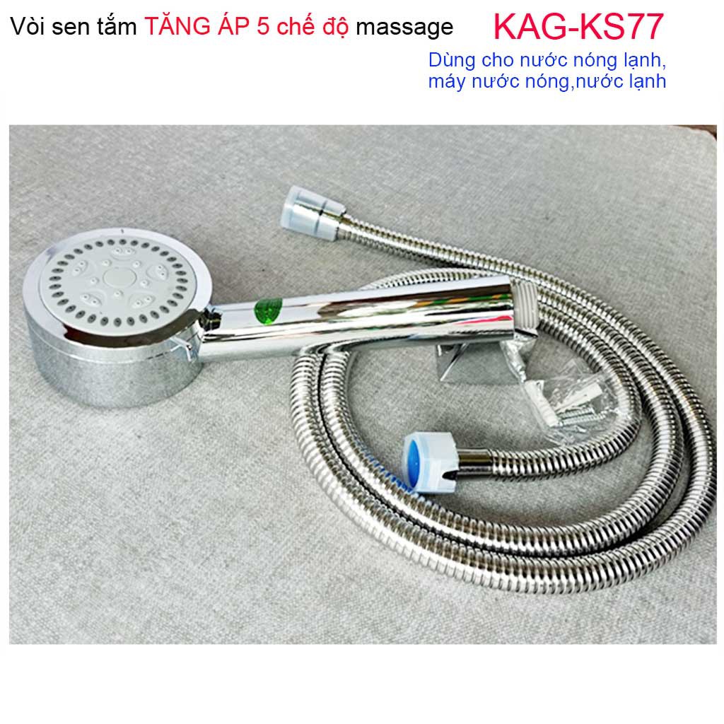 Vòi hoa sen tắm KAG-KS77A, Sales trọn bộ vòi hoa sen 1 tay sen+1 dây sen tắm vòi hoa sen tia nước mạnh sử dụng tốt