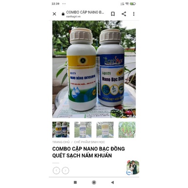 Nano bạc đồng phòng trị bệnh do vi khuẩn 500ml