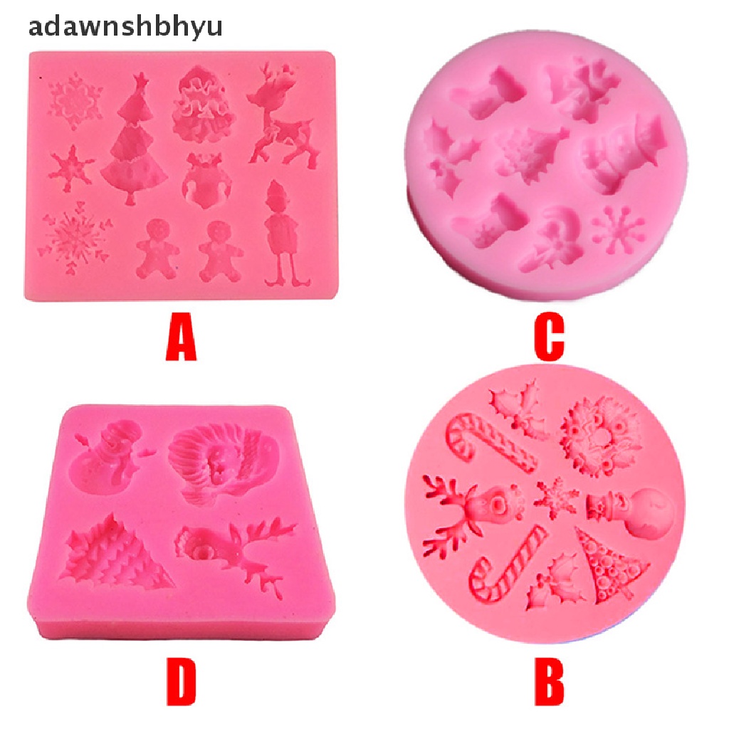 Khuôn Silicone Làm Bánh / Sô Cô La / Kẹo Ngọt / Đất Sét Họa Tiết Giáng Sinh