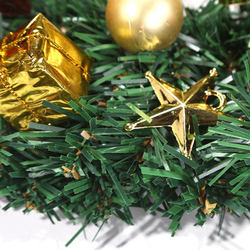 Tmdbyx Christmas Wreath Merry Christmas Front Door Ornament Wall Artificial Pine Garland for Party Décor 13 Inches