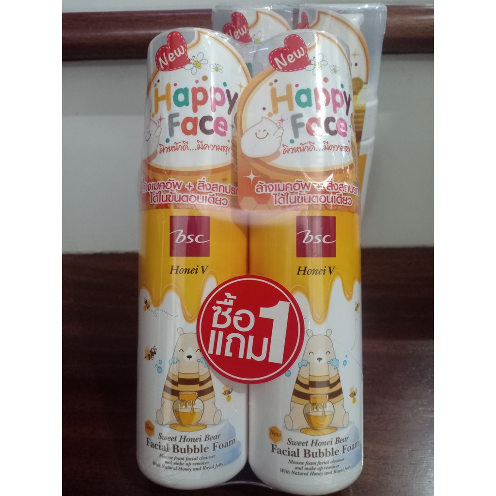 01 chai sữa rửa mặt tạo bọt mật ong BSC Thái lan 160ml