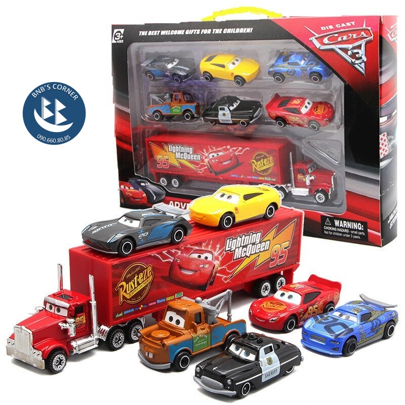 [BNB's Corner] Bộ xe tải Mcqueen và 6 xe nhân vật Cars 3 | BigBuy360 - bigbuy360.vn
