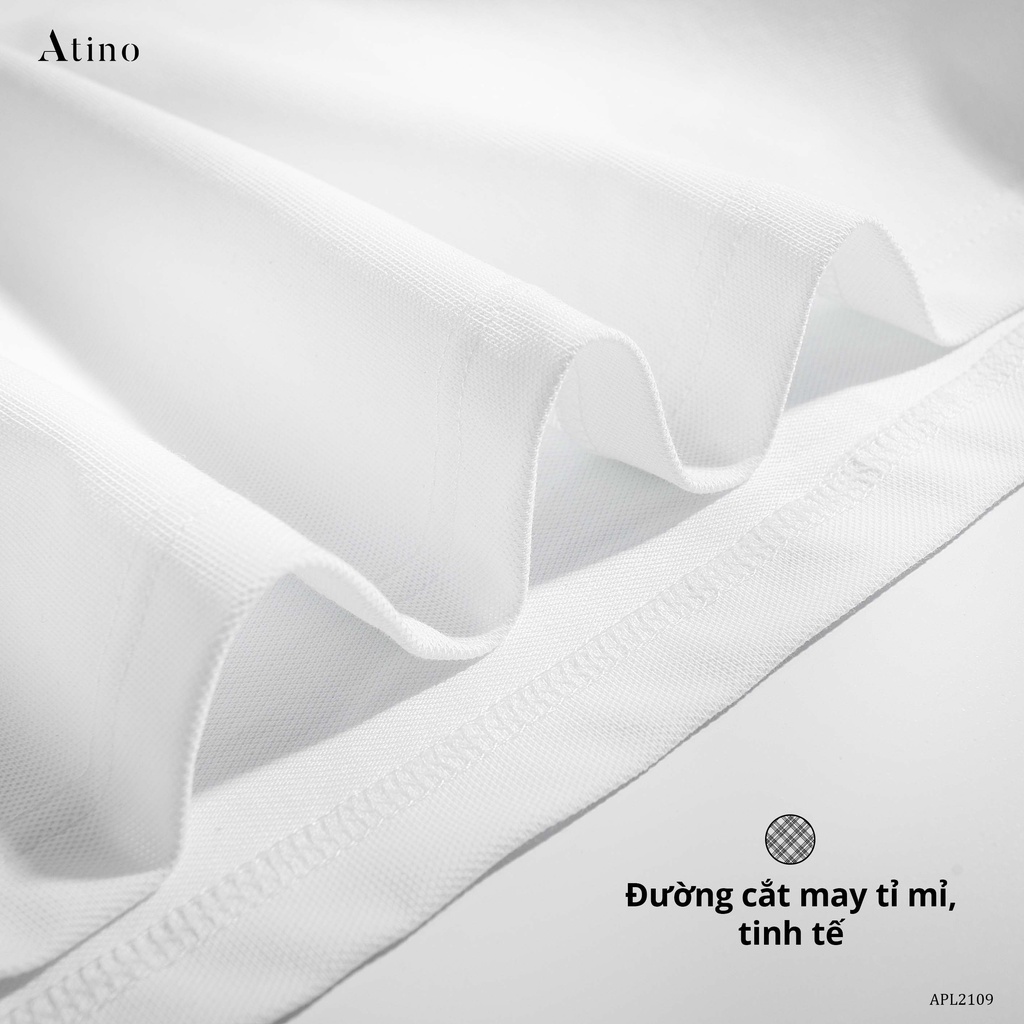 Áo Polo Nam ELEGANCE ATINO chữ nổi tinh tế vải cá sấu Cotton cao cấp thoáng mát chuẩn form PL2.3000