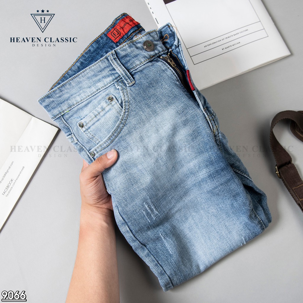 Quần Jeans Nam - Quần Bò Nam HEAVEN CLASSIC Vải Cao Cấp Không Phai Hàng  MÃ 9066