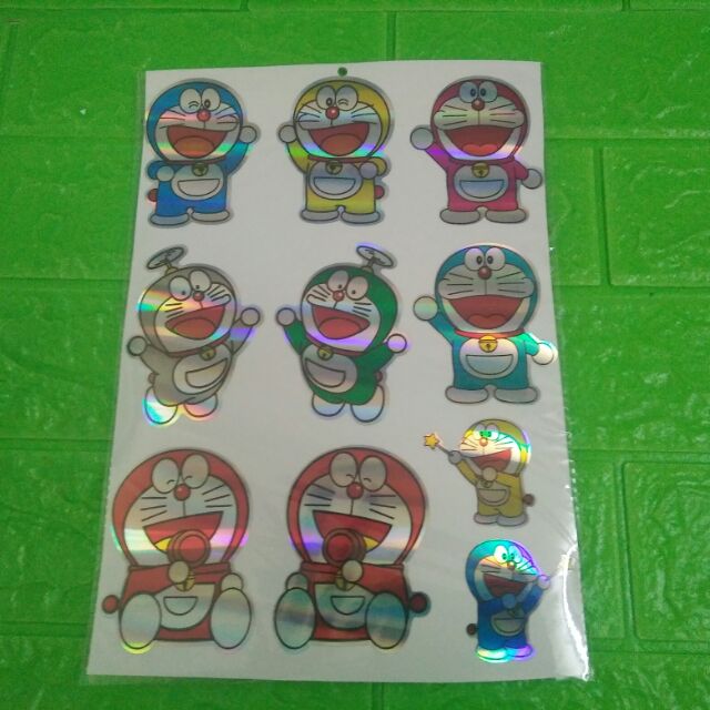 Bộ tem Đôrêmon phản quang new