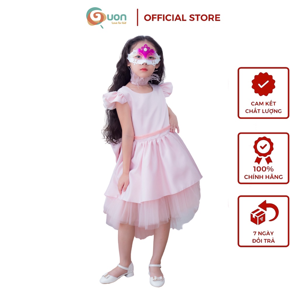 Đầm công chúa bé gái từ 13 - 32kg vải lụa cao cấp Dạ Vũ - GUON