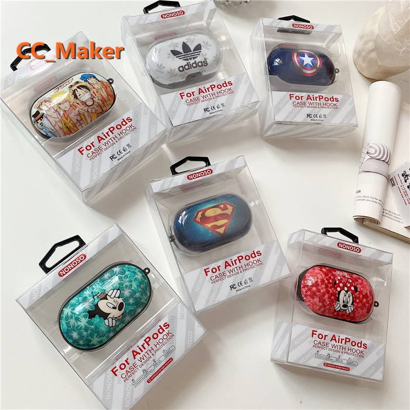 Vỏ hộp tai nghe hình Mickey và Minnie họa tiết Marvel Batman Captain America cho Samsung Galaxy Buds Plus