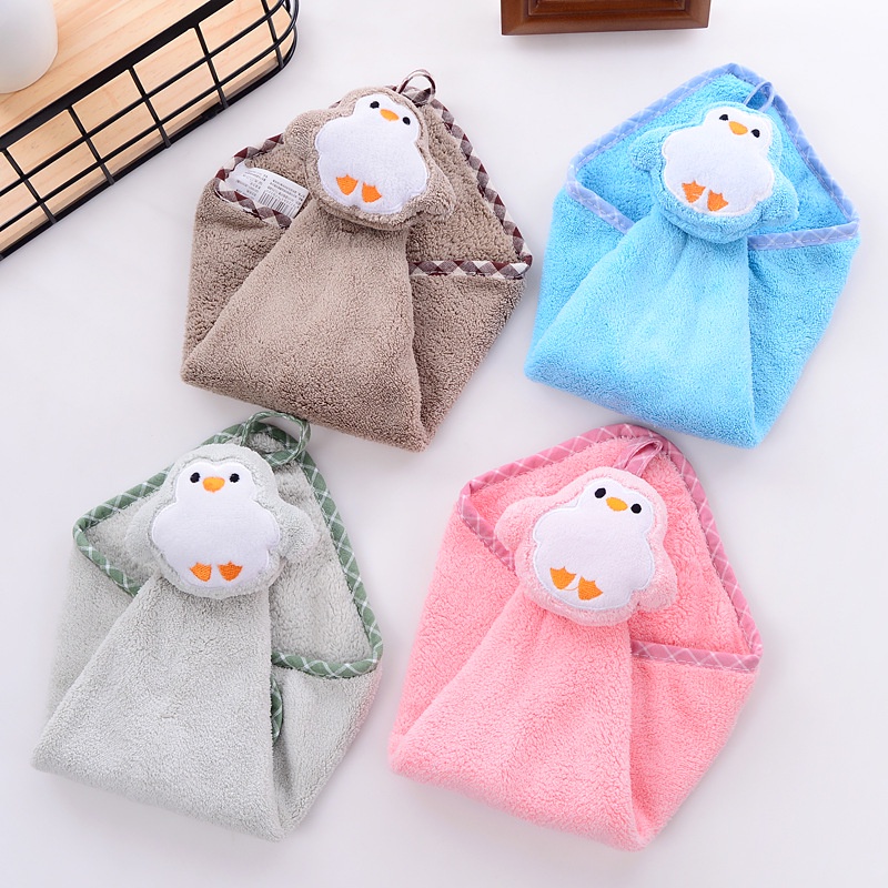 Khăn lau tay treo tường hình thú cute xả kho giá sỉ, khăn lau tay nhà bếp, nhà tắm siêu thấm hút