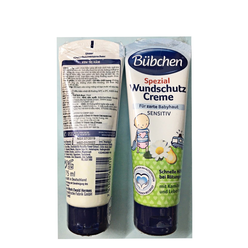 Kem chống hăm Bubchen Spezial 75ml -  Duy trì và bảo vệ độ ẩm cần thiết cho da