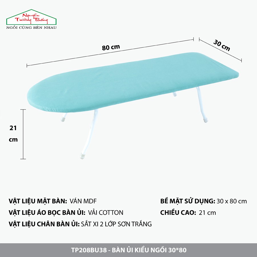 BÀN ĐỂ ỦI QUẦN ÁO KIỂU NGỒI 30X80CM