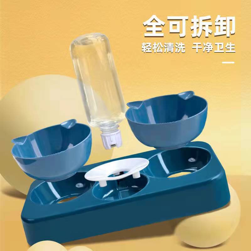 Bát ăn cho chó mèo , bát ăn đôi chó mèo kèm bình nước tự động