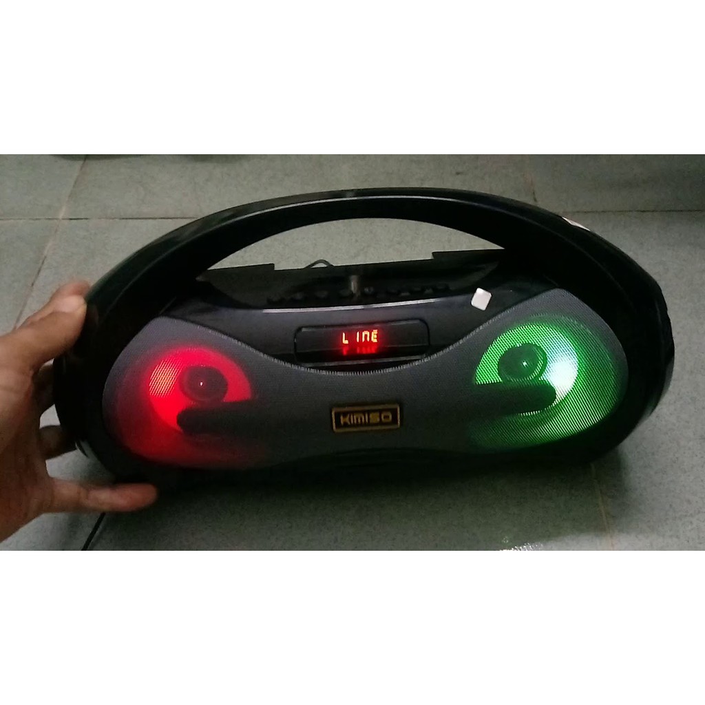 Loa Bluetooth Karaoke Xách Tay KM-S1 S2 Tặng Kèm 1 Mic Hát Có Dây, Âm Bass Cực Hay, Đèn Led Sống Động -Tặng Kèm Míc Hát