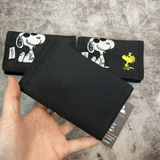 Ví V.an.s x Peanuts Slipped Black Wallet