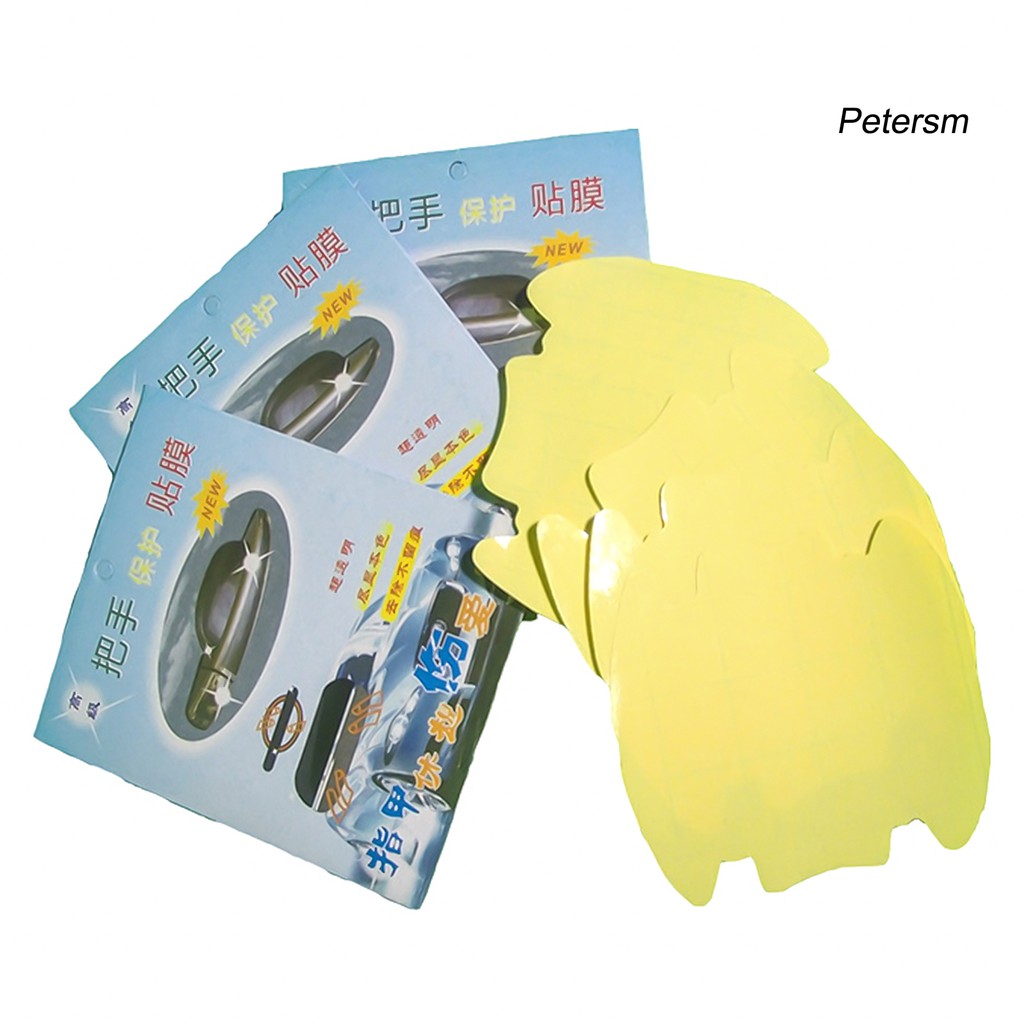 Set 10 Miếng Dán Bảo Vệ Tay Cầm Cửa Xe Ô Tô Chống Trầy Xước