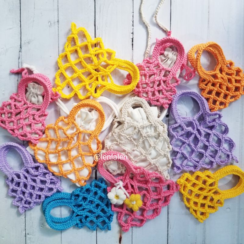 Túi Lưới Hot Trend Net Bag bằng len sợi handmade
