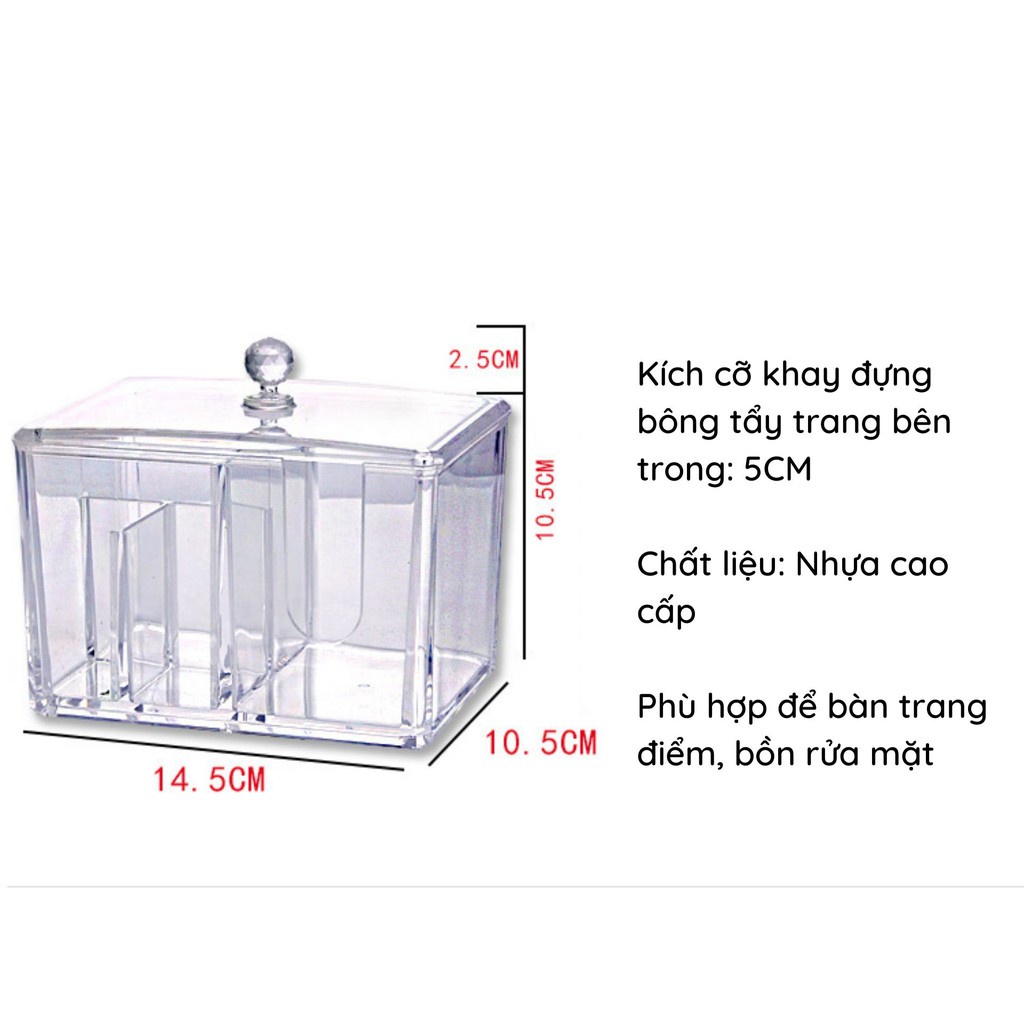 Hộp đựng bông tẩy trang cao cấp