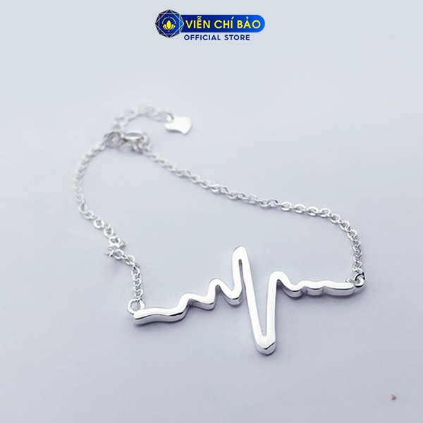 Lắc tay bạc nữ hình nhịp tim vòng tay bạc S925 thời trang phụ kiện trang sức nữ Viễn Chí Bảo L400171