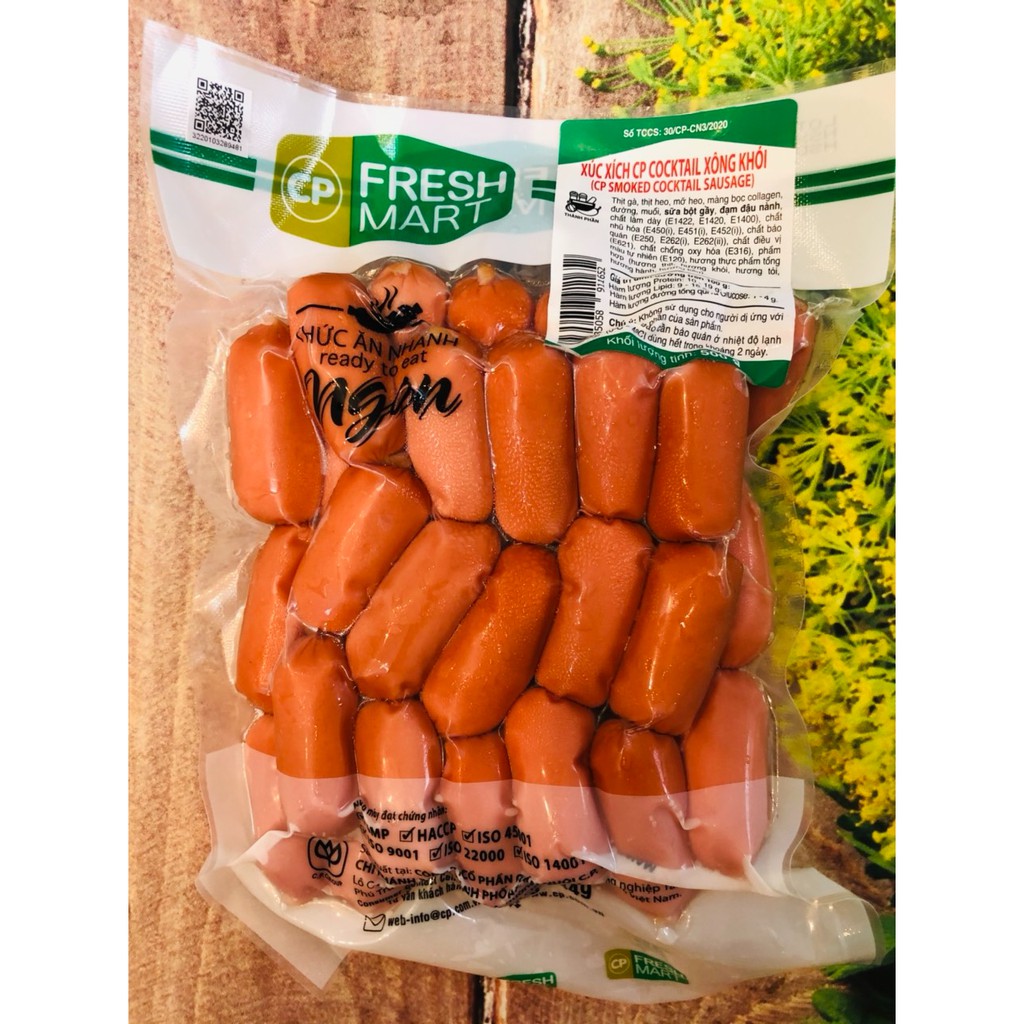 500g xúc xích cocktail xông khói của công ty CP