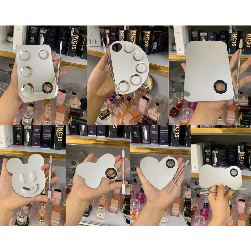 Khay trộn nền inox hàng siêu đẹp chống rỉ kèm cây trộn