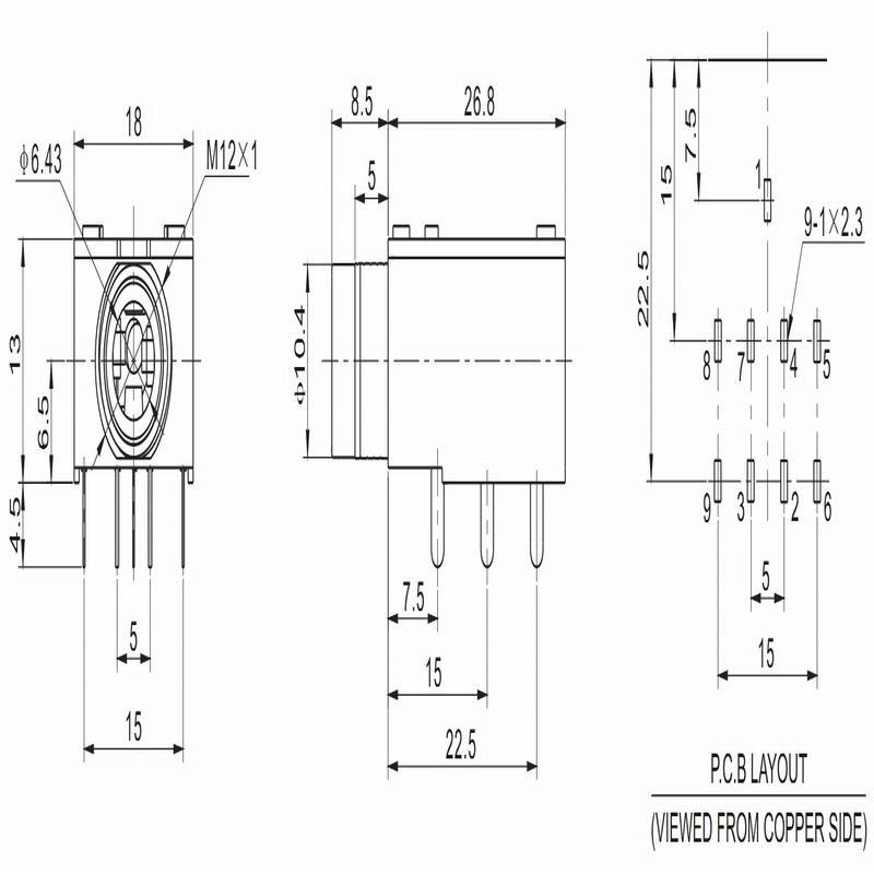 Set 2 Ổ Cắm Âm Thanh 1 / 4 "