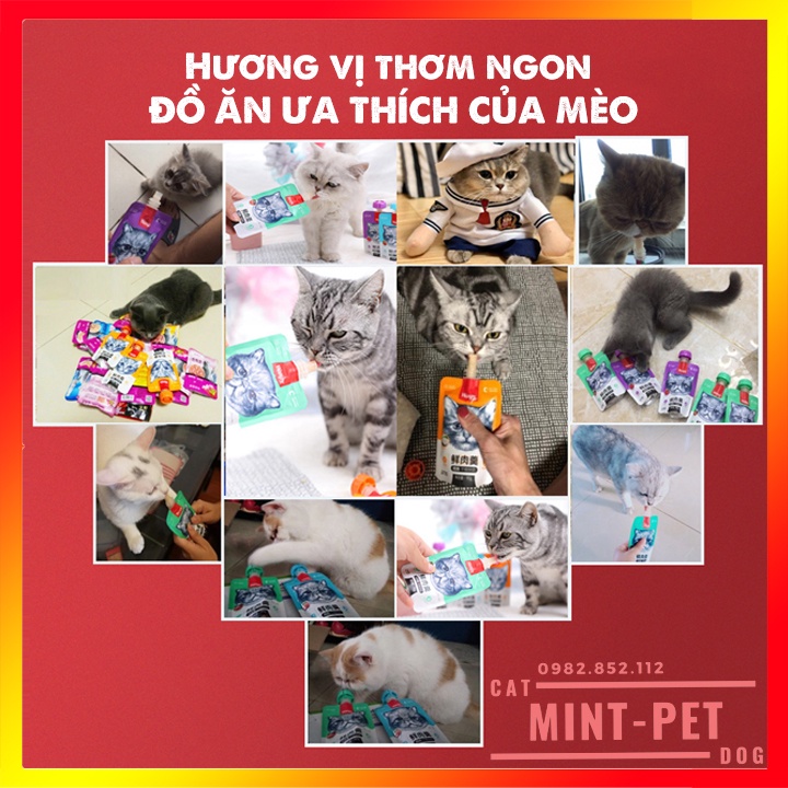 Súp Thưởng Cho Mèo Wanpy Nắp Vặn Tiện Lợi Thức ăn cho mèo #MintPet