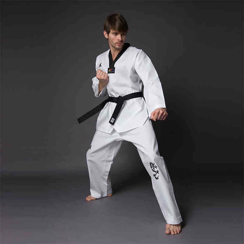 Lastfor1 Dragon Series Đồng phục Taekwondo dành cho người lớn được thêu hoàn toàn của nam và nữ