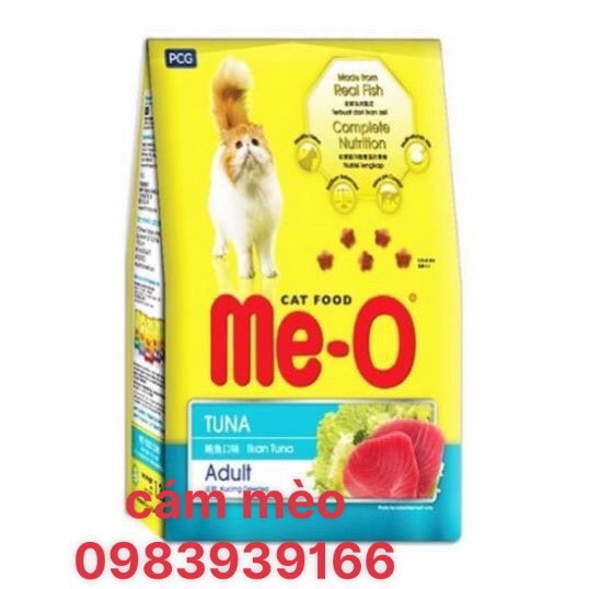 Thức ăn khô (cám) Me-O 350g - ~400g Thái Lan vị hải sản và vị cá ngừ cho mèo