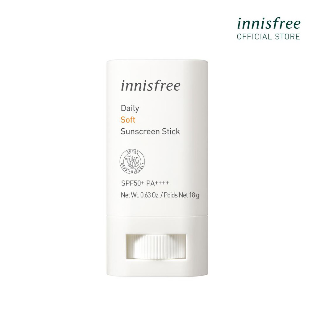 [Mã COSIF11 giảm 10% đơn 400K] Kem chống nắng hàng ngày dạng thỏi innisfree Daily Soft Sunscreen Stick SPF50+ Pa++++ 18g